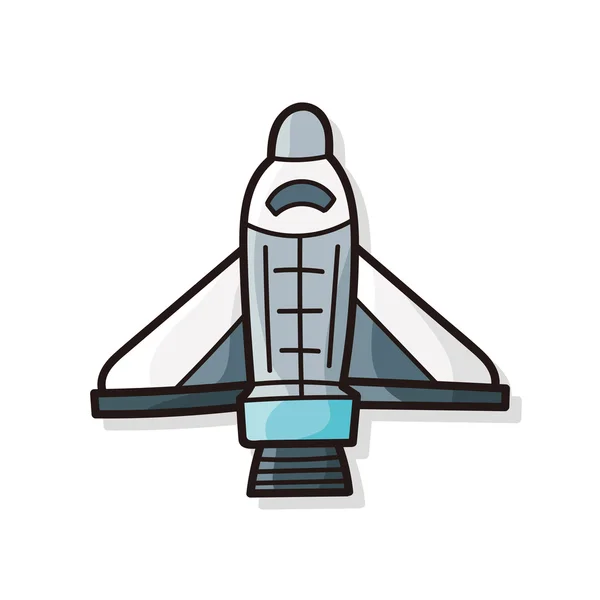 Spaceship doodle — Stock Vector