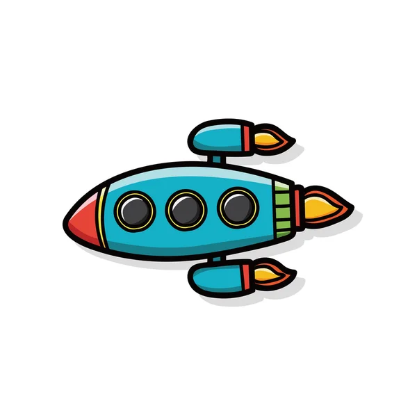 Spaceship doodle — Stock Vector