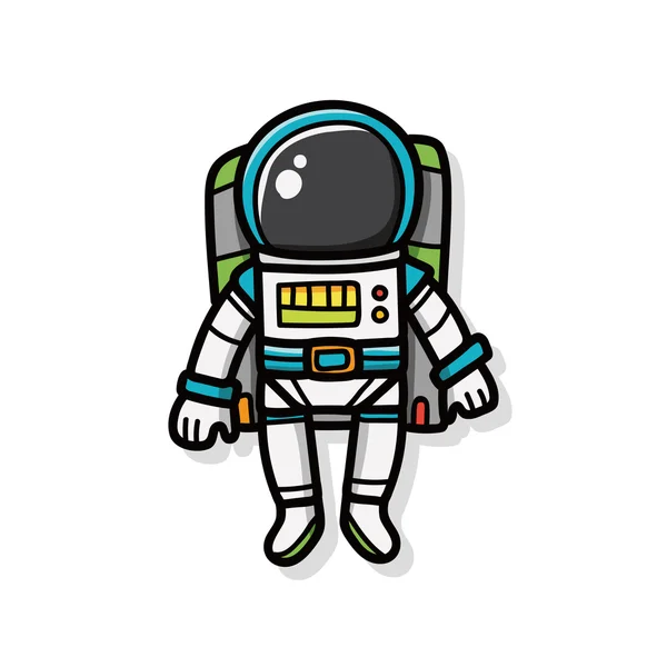 Astronauta garabato — Vector de stock