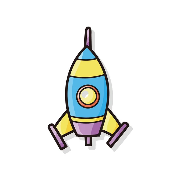 Spaceship doodle — Stock Vector