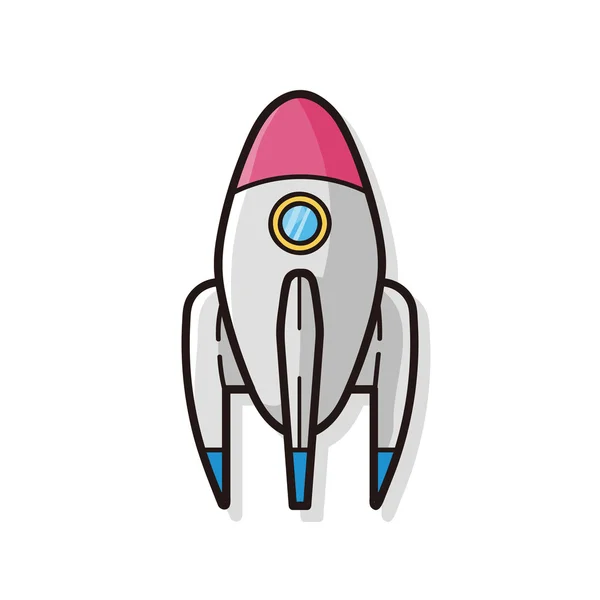 Spaceship doodle — Stock Vector