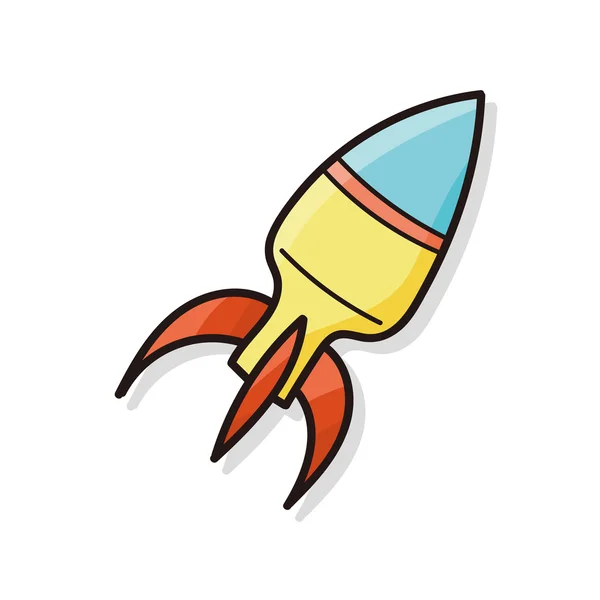 Rocket doodle — Stock Vector