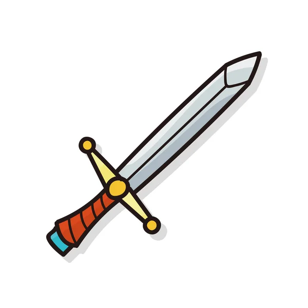 Kılıç doodle — Stok Vektör