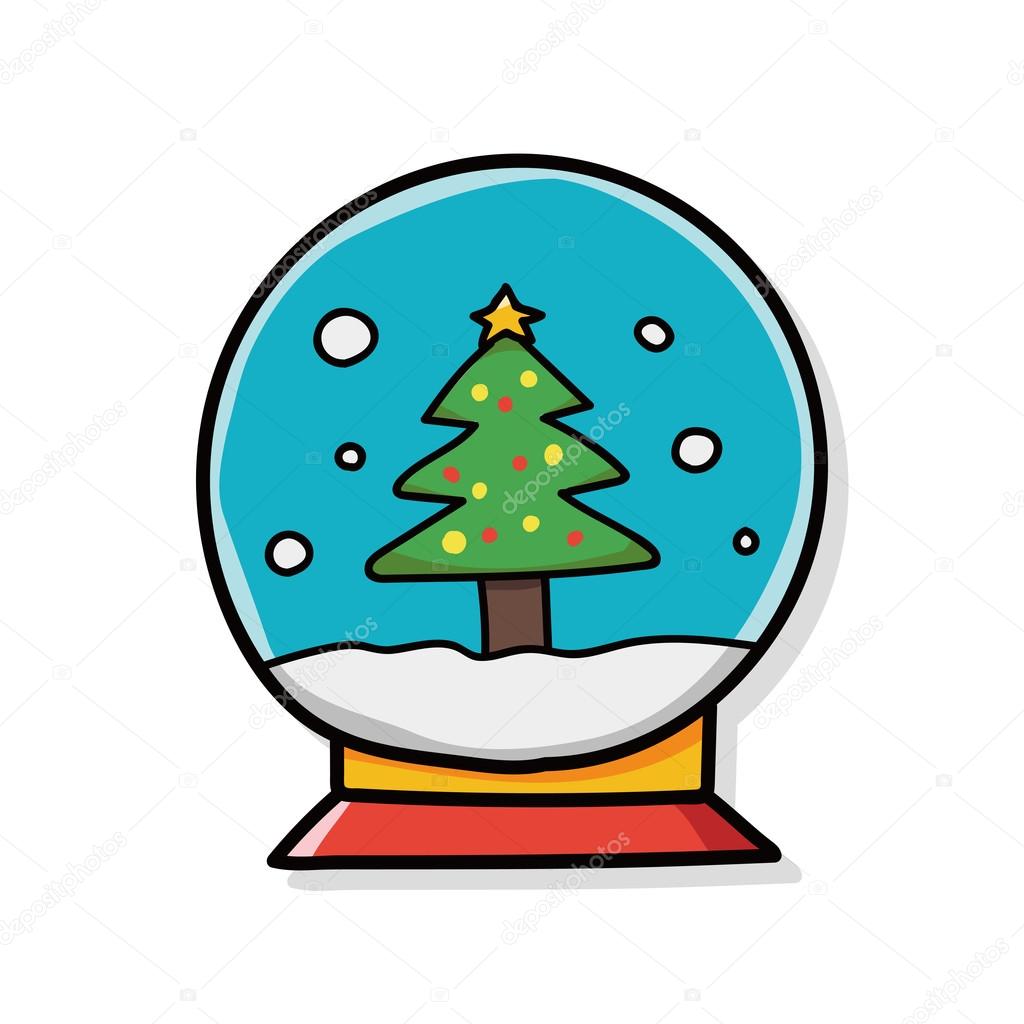 Christmas crystal ball doodle