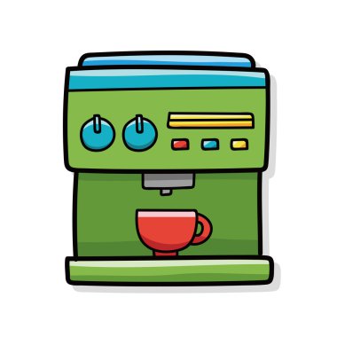 Kahve makinesi karalama.