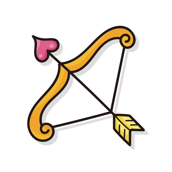 Valentines flèche gribouille — Image vectorielle