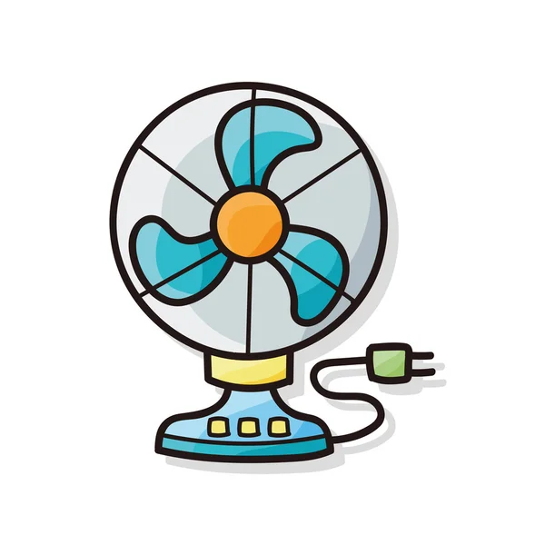 Doodle ventilador —  Vetores de Stock