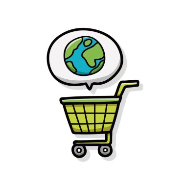 alışveriş sepeti doodle