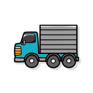 Kargo kamyonu doodle