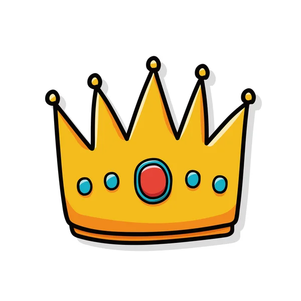 Crown doodle — Stock vektor