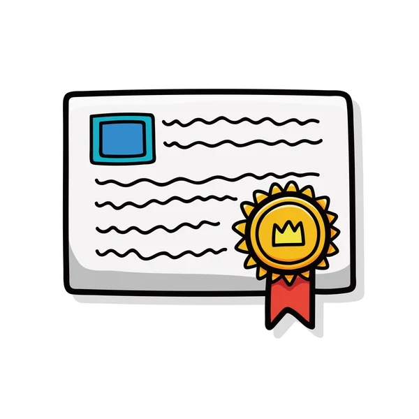 Certificate doodle — Stock Vector