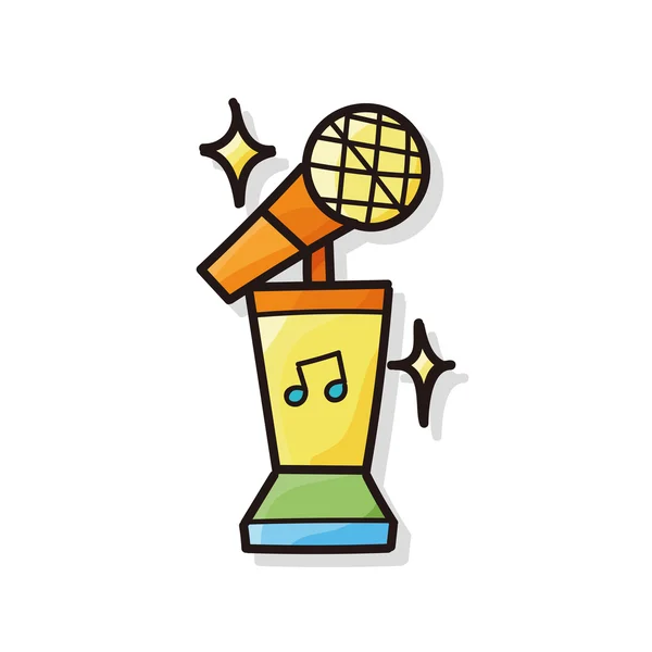 Doodle troféu — Vetor de Stock