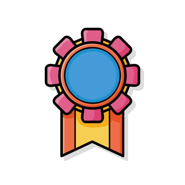 Doodle medalha — Vetor de Stock