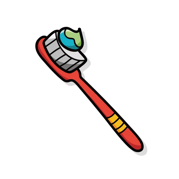 Tandenborstel-doodle — Stockvector