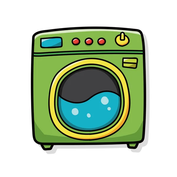 Washing machine doodle — Stock Vector