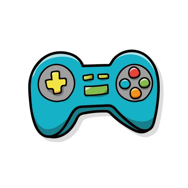 Controlador de juego doodle — Vector de stock