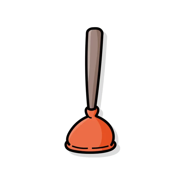 Plunger doodle — Stock Vector