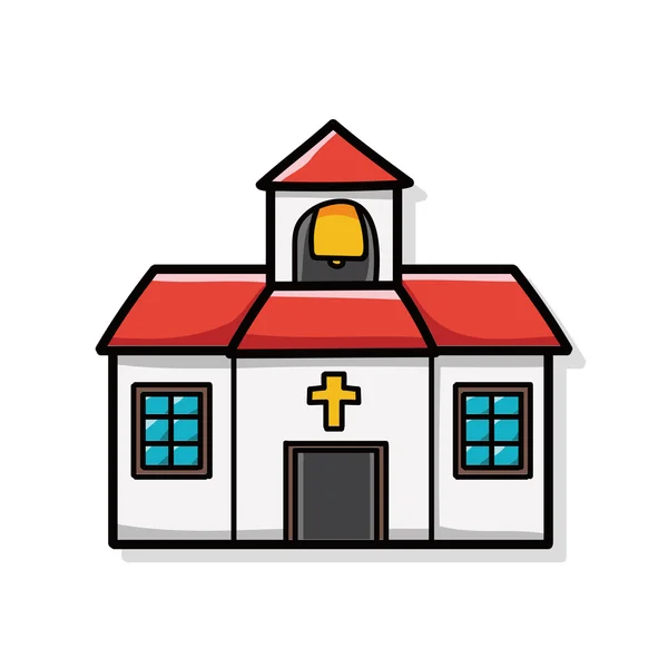 Church doodle — Stock Vector