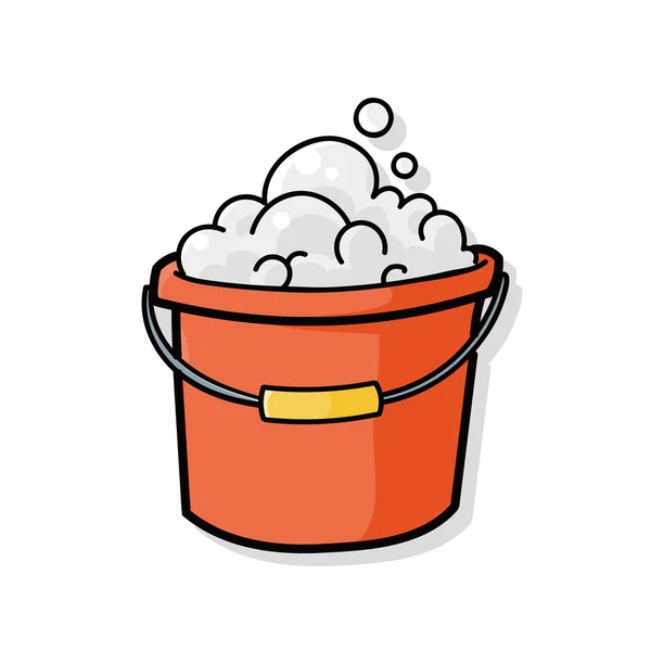 Doodle kbelík vody — Stockový vektor