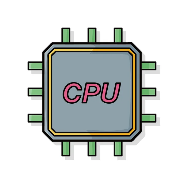 CPU doodle — Vetor de Stock