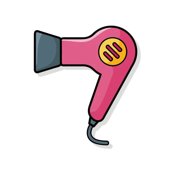 Hair dryer doodle — Stock Vector