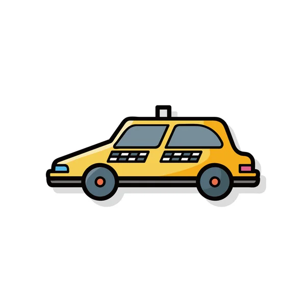 Garabato de taxi — Vector de stock