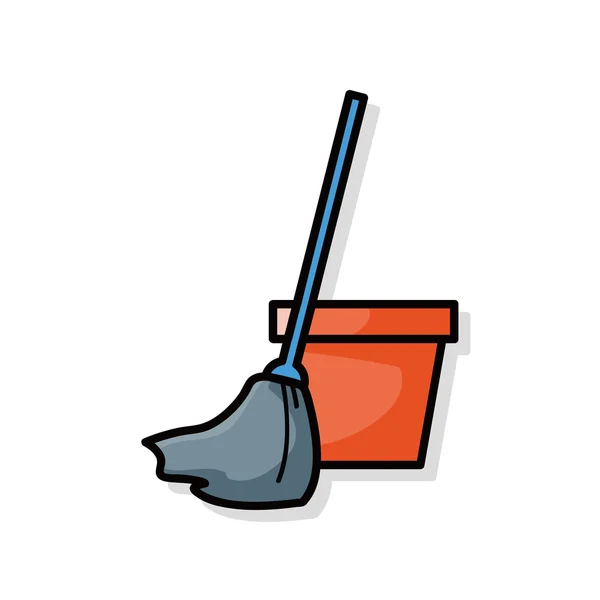 Mop doodle — Stock Vector