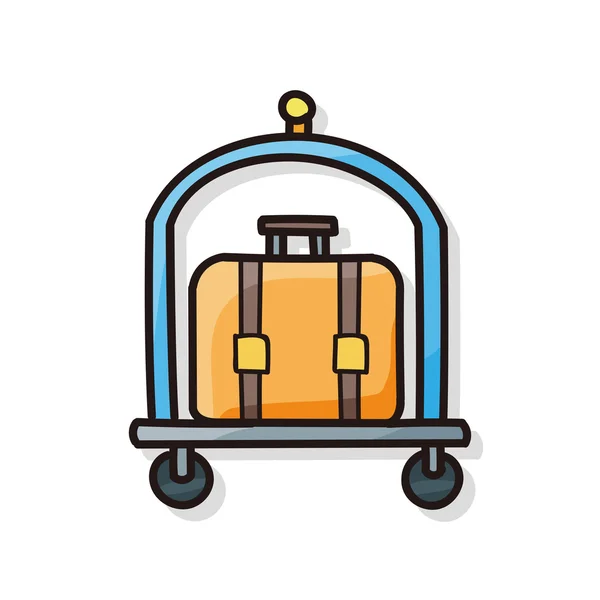 Garabato maleta — Vector de stock