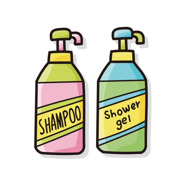 Shampoo doodle - Stok Vektor