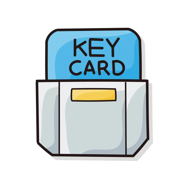 Hotel key-card doodle — Stockvector