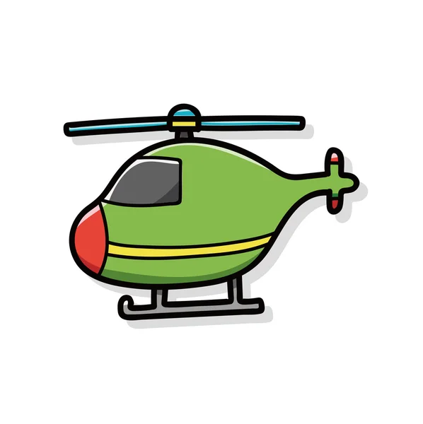 Helicóptero doodle — Vector de stock