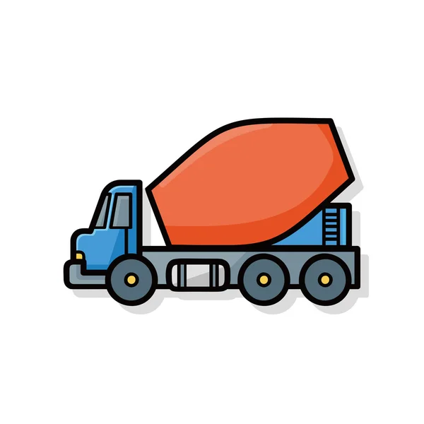 Cargo truck doodle — Stock Vector