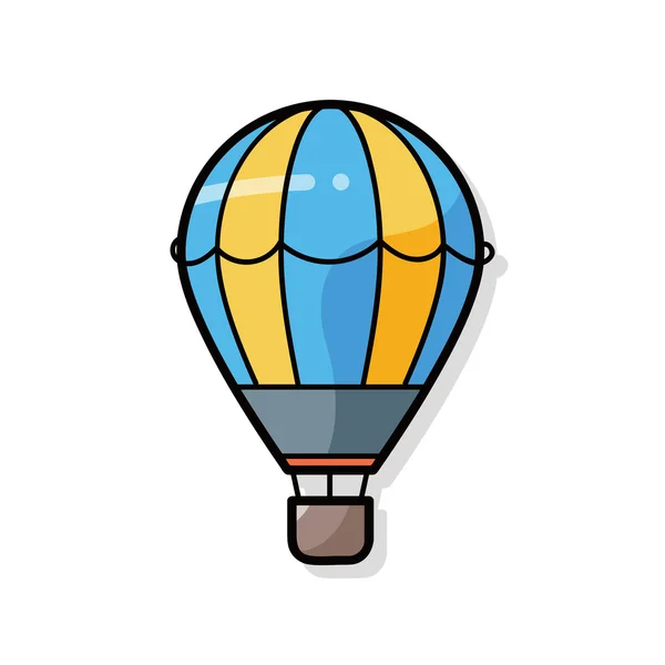 Hot air balloon doodle — Stock Vector