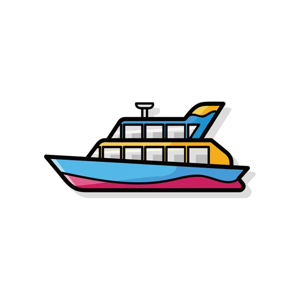 Doodle bateau — Image vectorielle