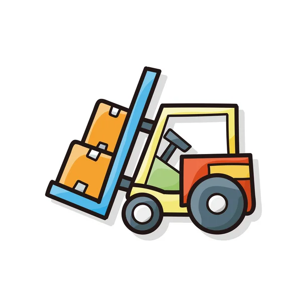 Cargo truck doodle — Stock Vector