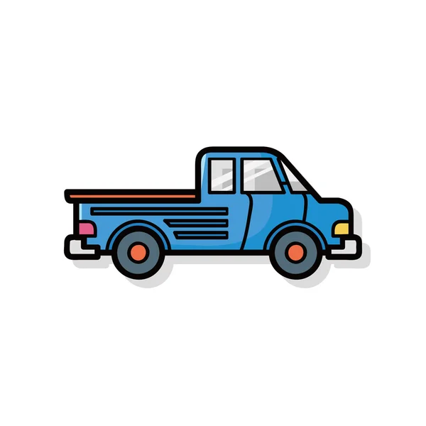 Lading vrachtwagen doodle — Stockvector