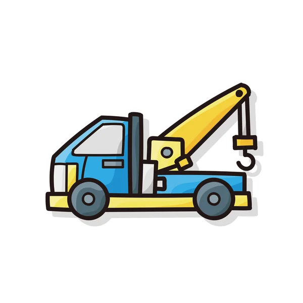 Cargo truck doodle — Stock Vector