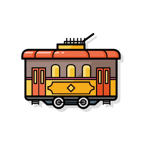 Train de doodle — Image vectorielle