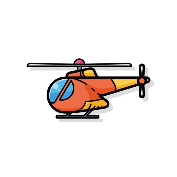 Doodle hélicoptère — Image vectorielle