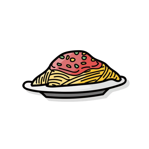 Doodle spaghetti — Image vectorielle