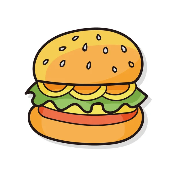 Hamburger doodle — Stock vektor
