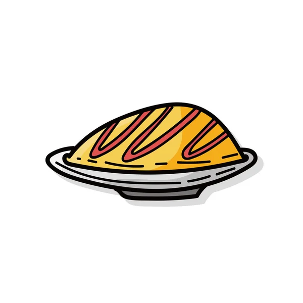 Omelettes doodle — Image vectorielle