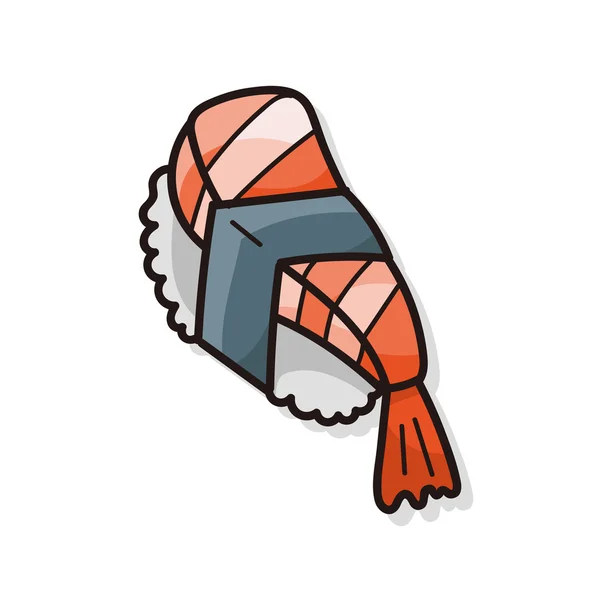 Doodle du sushi — Image vectorielle