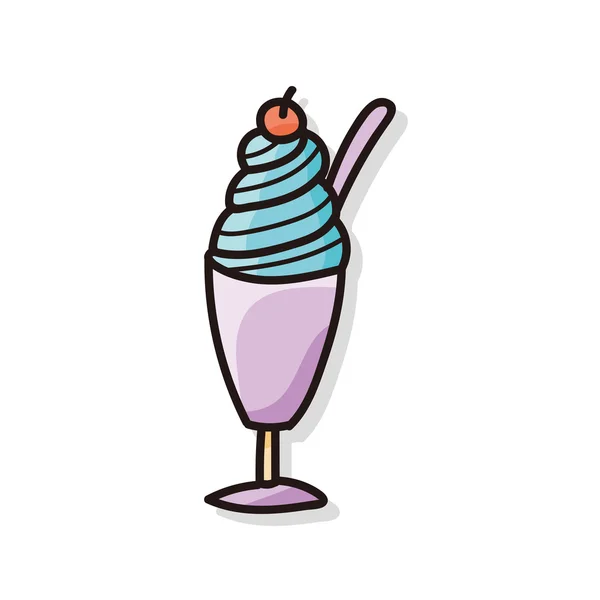 アイスクリームの落書き — ストックベクタ