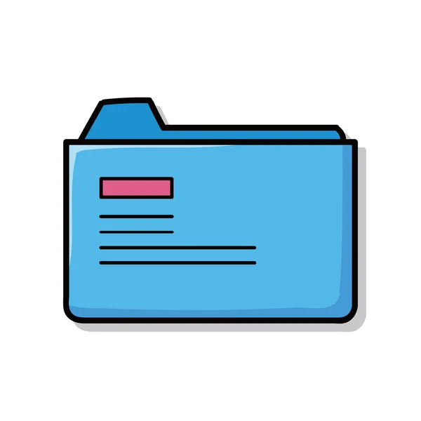 Archivos de carpeta doodle — Vector de stock