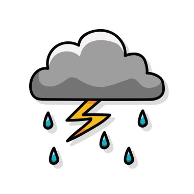 Yağmurlu bulut doodle