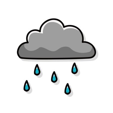 Yağmurlu bulut doodle