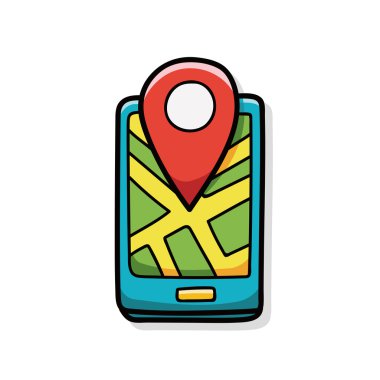 cep telefonu harita doodle