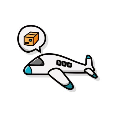 uçak kargo doodle
