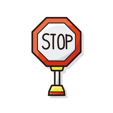 Dur işareti güvenlik bariyerleri doodle